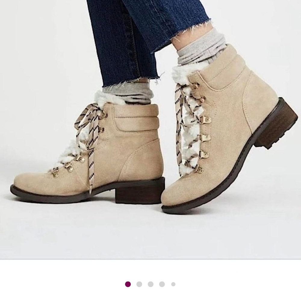Sam Edelman Darrah Beige Ankle Boots Size 9.5 M